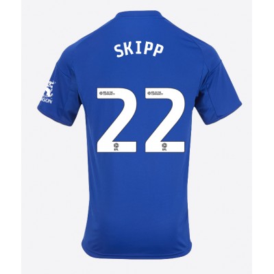 Moški Nogometni dresi Leicester City Oliver Skipp #22 Domači 2025-26 Kratek Rokav Moški Nogometni dresi Leicester City Oliver Skipp #22 Domači 2025-26 Kratek Rokav